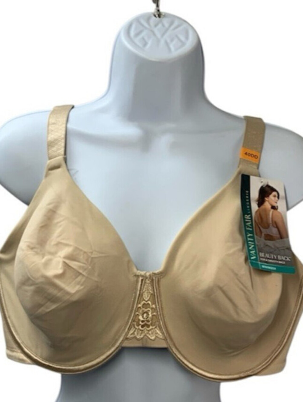 Vanity Fair 76080 Beauty Back Smoothing Full Figure Minimizer Bra Size 40DD